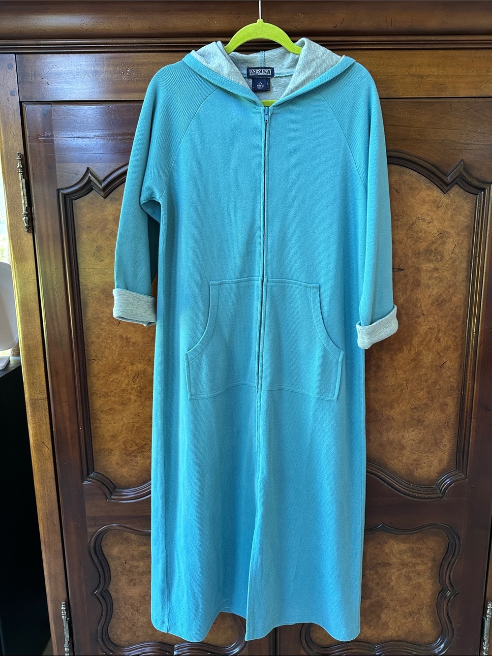 Lands' End Hooded Front Zip Robe